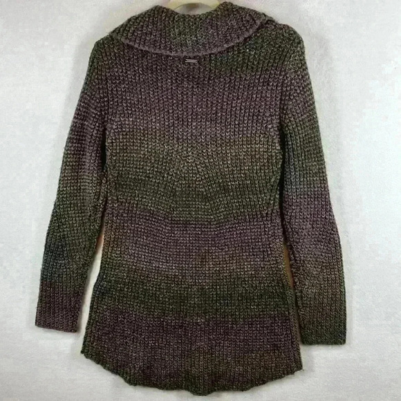 prAna Knit Tunic Sweater Women’s Sz M Purple/Black/Gray Acrylic/Poly/Wool - Picture 4 of 10